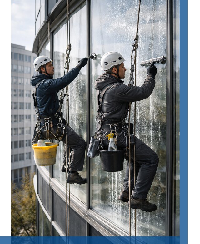 Мойка панорамных окон в Рассказове от 358 р. заказать у ВЫСОТНИК-Рсз