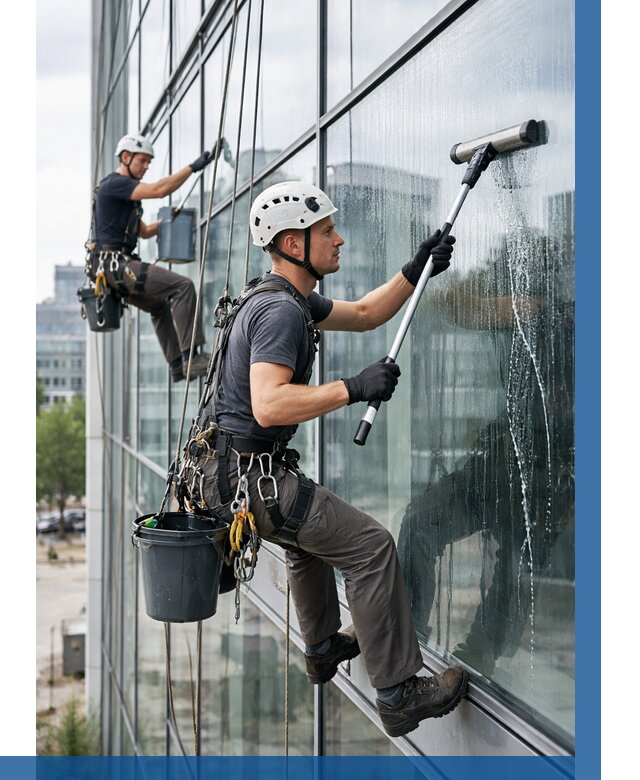 Мойка витражей альпинистами в Рассказове от 715 р. под ключ|ВЫСОТНИК-Рсз