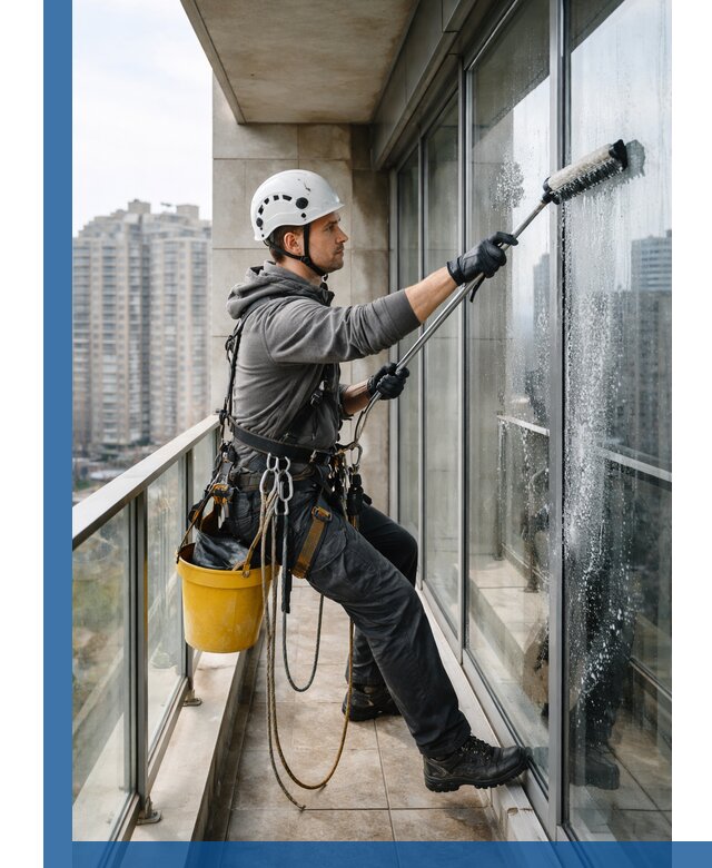 Профессиональная мойка балконного остекления в Рассказове