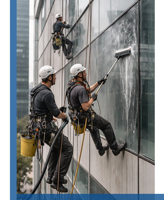 Профессиональная высотная мойка фасадов зданий в Рассказове