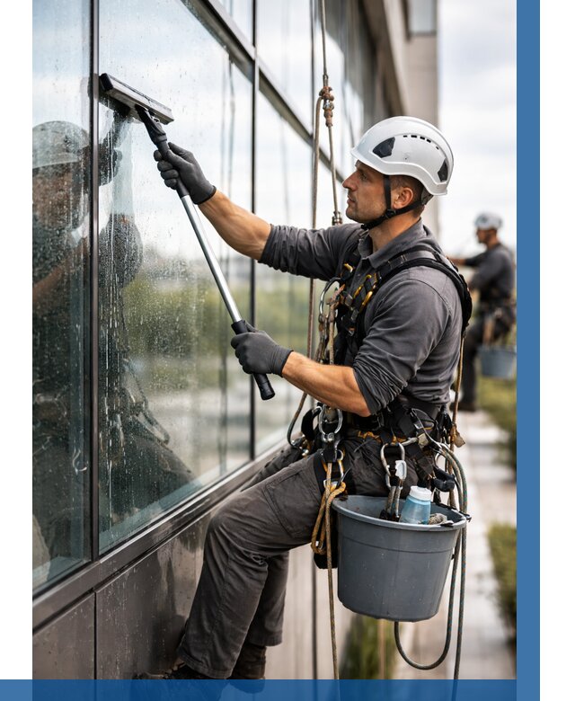 Мойка стеклянных фасадов в Рассказове от 204 р. | ВЫСОТНИК-Рсз