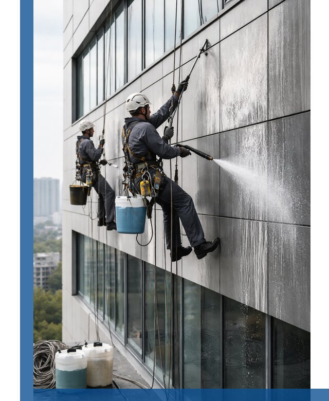 Профессиональная мойка вентилируемых фасадов в Рассказове