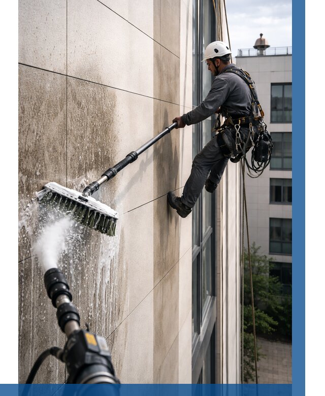 Мойка фасада из керамогранита в Рассказове от 306 р. | ВЫСОТНИК-Рсз