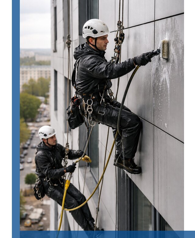 Профессиональная мойка фасада из композита в Рассказове