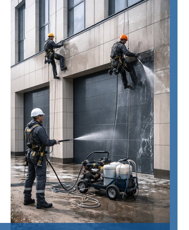 Послестроительная мойка фасада в Рассказове от 306 р. | ВЫСОТНИК-Рсз