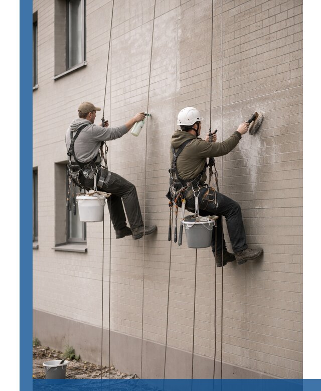 Удаление высолов с фасада зданий в Рассказове без повреждений и следов