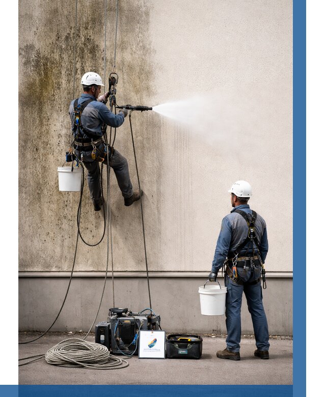 Очистка фасада от плесени в Рассказове от 306 р. | ВЫСОТНИК-Рсз