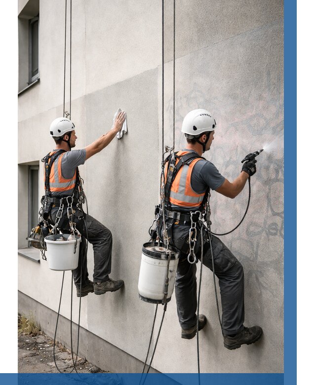 Антиграффити покрытие фасада в Рассказове от 613 р. | ВЫСОТНИК-Рсз