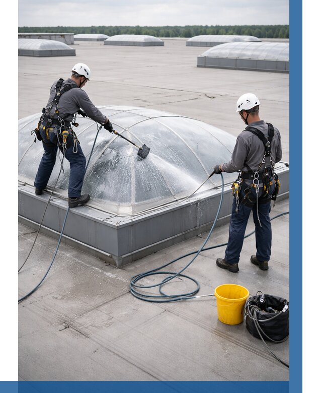 Мойка зенитных фонарей в Рассказове, заказать от 4597 р. | ВЫСОТНИК-Рсз