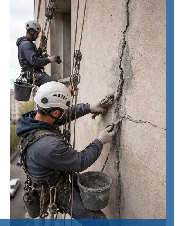 Заделка трещин на фасаде в Рассказове от 919 р. | ВЫСОТНИК-Рсз