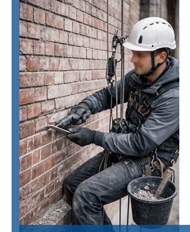 Расшивка кирпичных швов фасадов и стен, ремонт в Рассказове