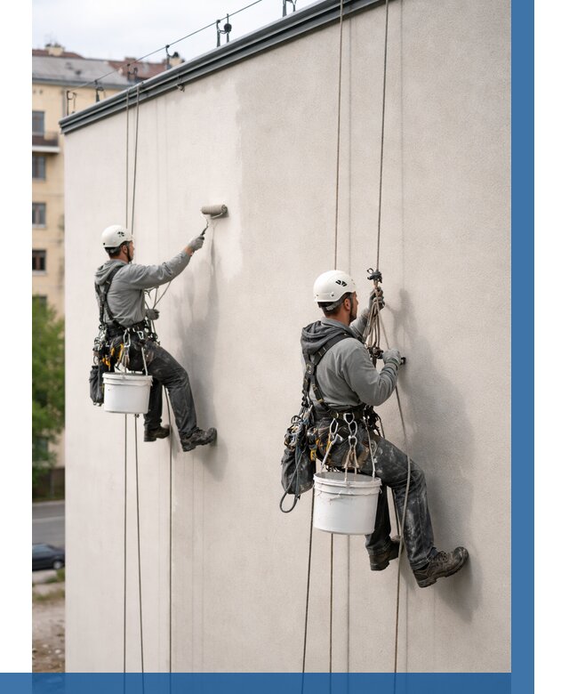 Покраска оштукатуренного фасада в Рассказове от 327 р. | ВЫСОТНИК-Рсз