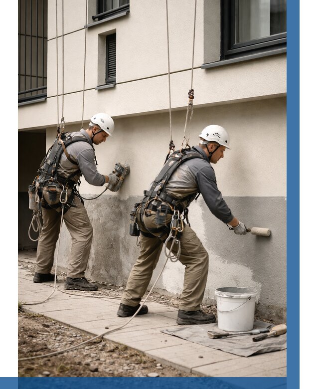 Окраска цоколя здания в Рассказове от 460 р. под ключ | ВЫСОТНИК-Рсз