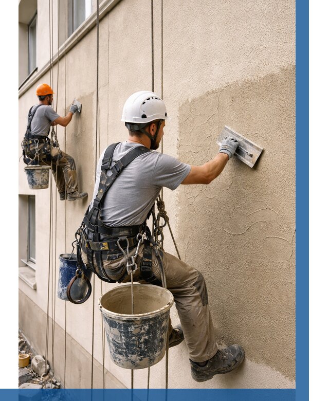 Декоративная штукатурка фасада в Рассказове от 1226 р. | ВЫСОТНИК-Рсз