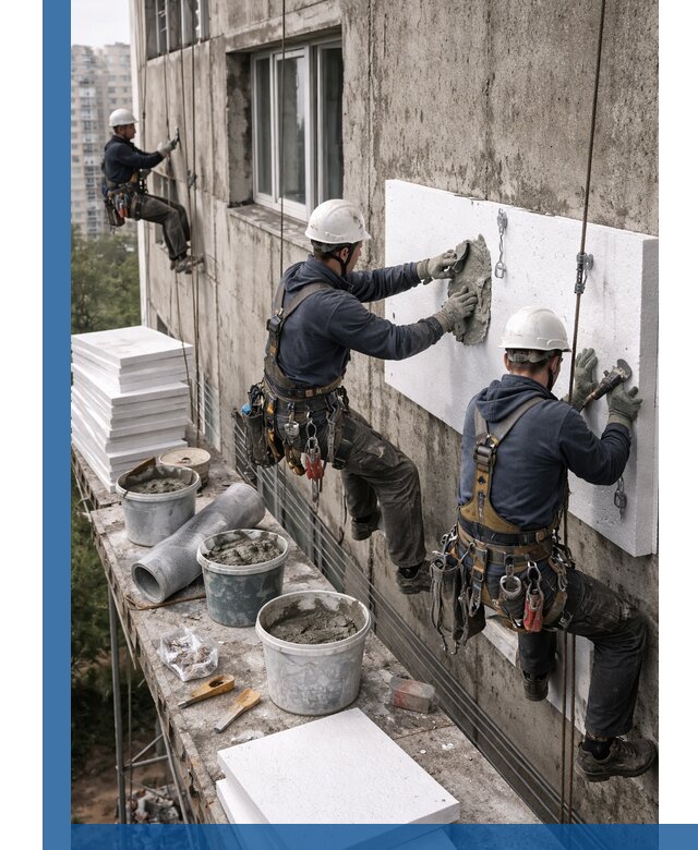 Утепление фасада пенополистиролом в Рассказове под ключ