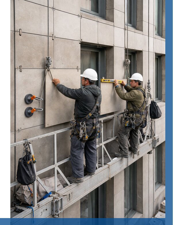 Монтаж керамогранита на фасад в Рассказове от 2554 р. | ВЫСОТНИК-Рсз