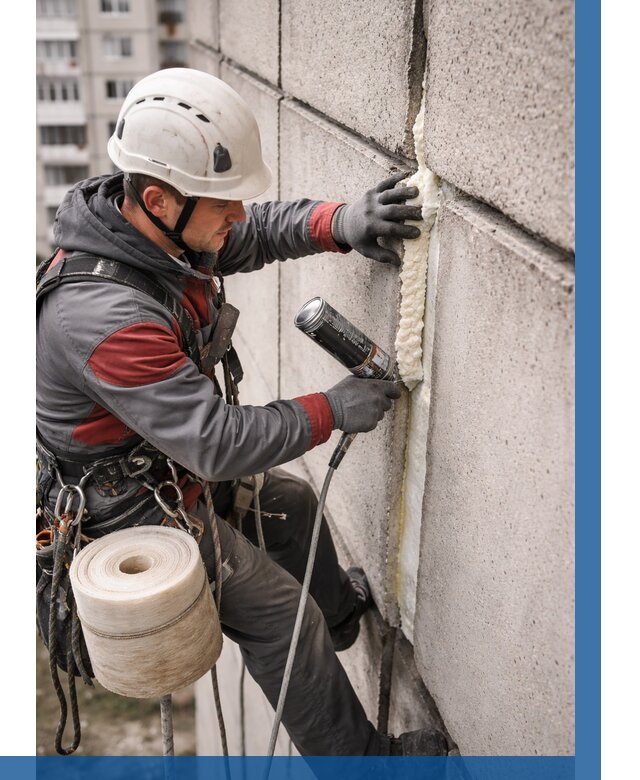 Утепление межпанельных швов в Рассказове от 715 р. | ВЫСОТНИК-Рсз