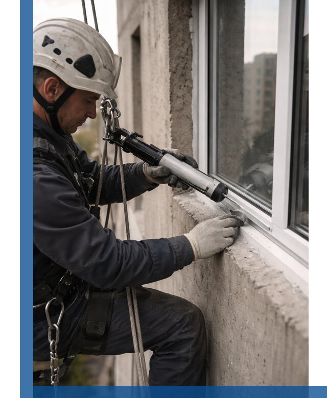 Герметизация оконных швов снаружи в Рассказове профессионально