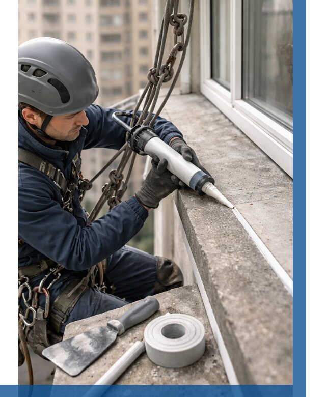 Герметизация балконного козырька в Рассказове от 4597 р. | ВЫСОТНИК-Рсз