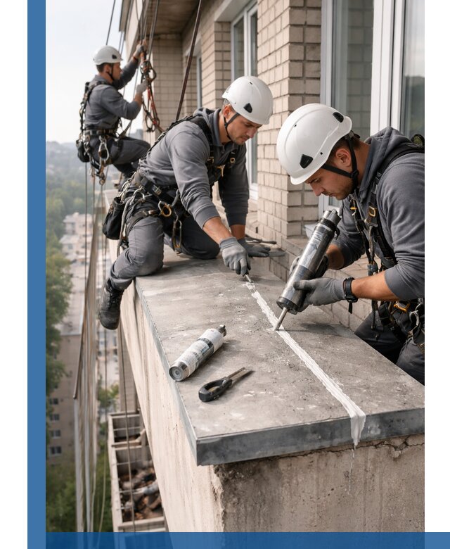 Герметизация балконного козырька в Рассказове профессионально