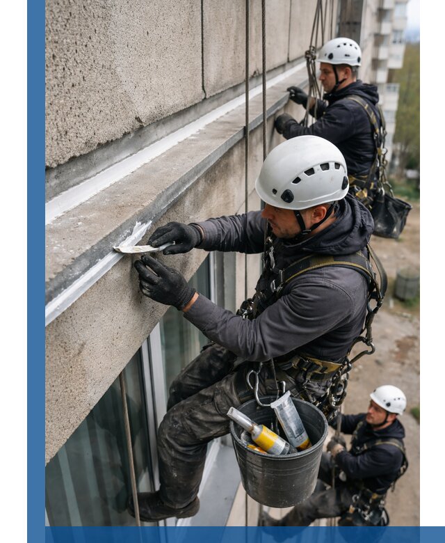 Герметизация примыкания балкона в Рассказове под ключ с гарантией