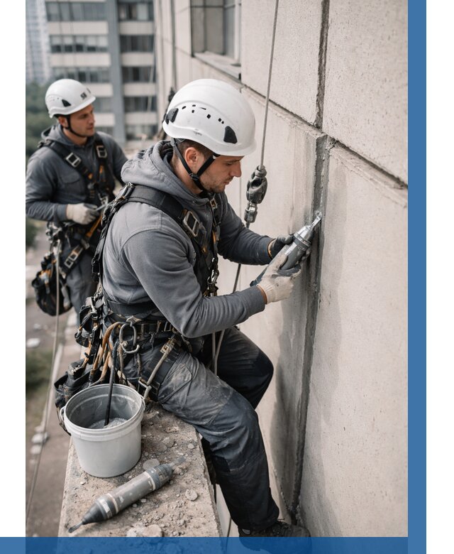 Ремонт деформационных швов здания в Рассказове от 1022 р. | ВЫСОТНИК-Рсз