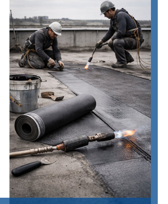 Ремонт рулонной кровли в Рассказове от 664 р. | ВЫСОТНИК-Рсз