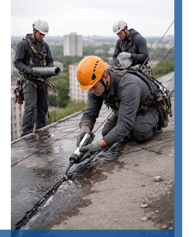 Устранение протечек кровли в Рассказове от 12258 р. | ВЫСОТНИК-Рсз