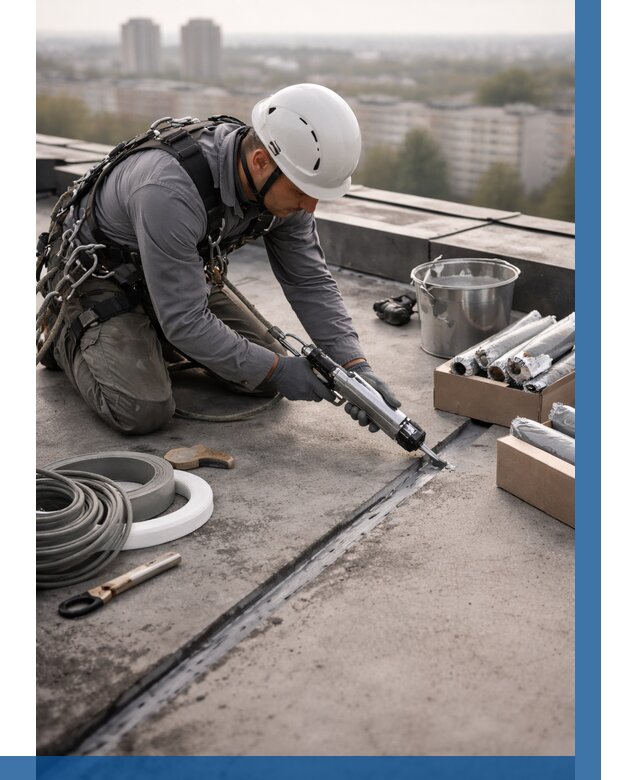 Герметизация швов кровли в Рассказове от 460 р./м2 | ВЫСОТНИК-Рсз