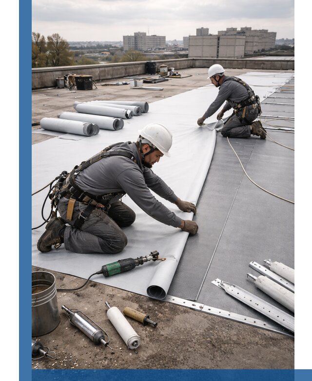 Монтаж мембранной кровли в Рассказове для промышленных зданий