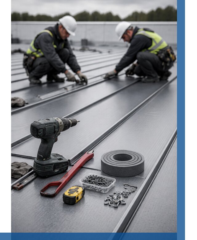 Монтаж фальцевой кровли в Рассказове от 1839 р. | ВЫСОТНИК-Рсз