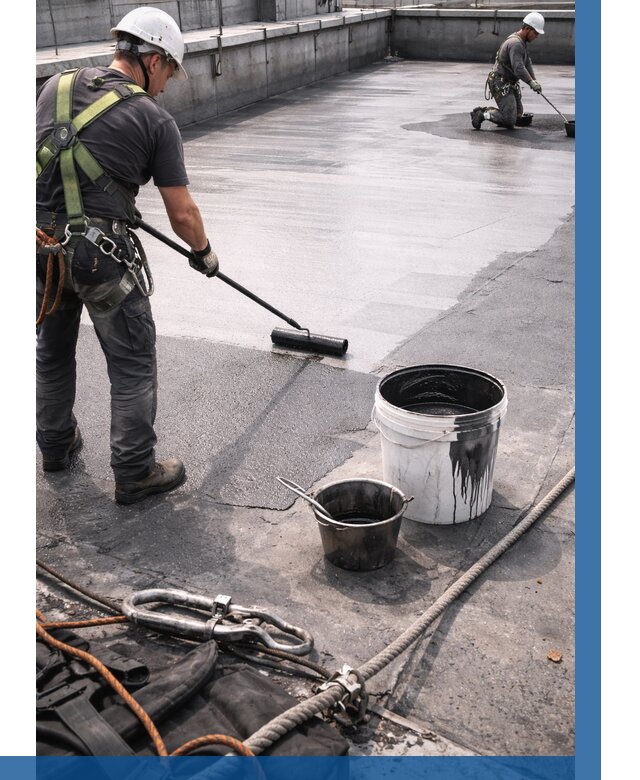 Гидроизоляция кровли жидкой резиной в Рассказове от 511 р. | ВЫСОТНИК-Рсз