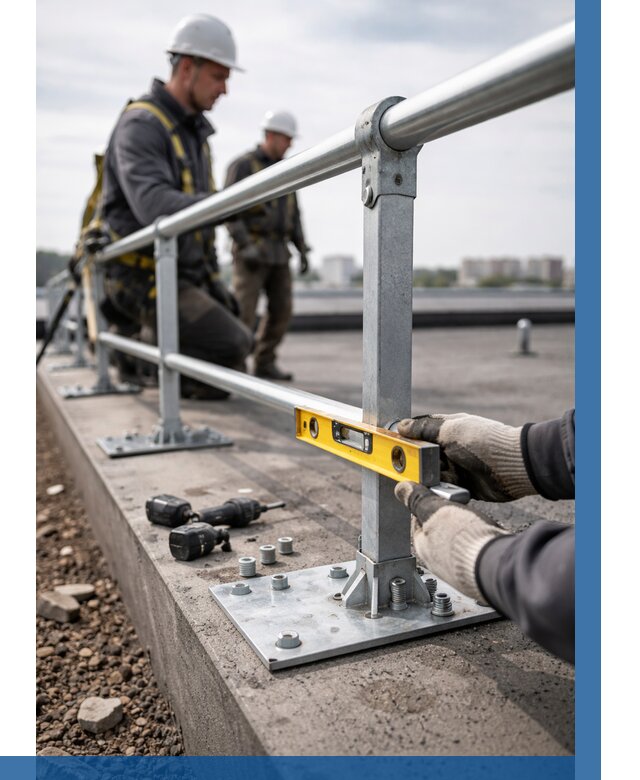 Монтаж кровельного ограждения в Рассказове от 1226 р. | ВЫСОТНИК-Рсз