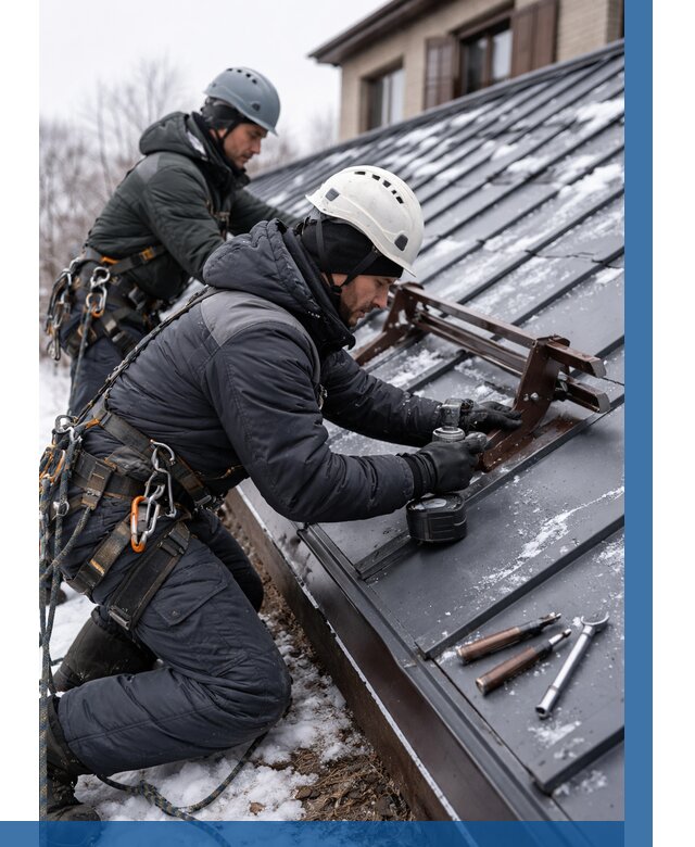 Монтаж снегозадержателей в Рассказове от 460 р. | ВЫСОТНИК-Рсз