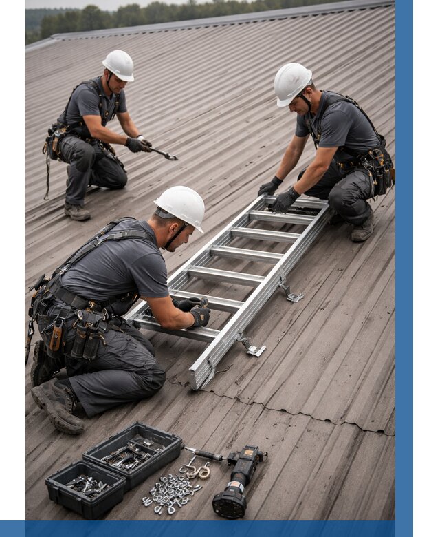 Монтаж кровельной лестницы в Рассказове от 4597 р. | ВЫСОТНИК-Рсз