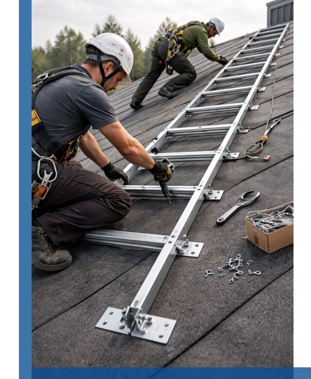 Профессиональный монтаж кровельной лестницы в Рассказове под ключ