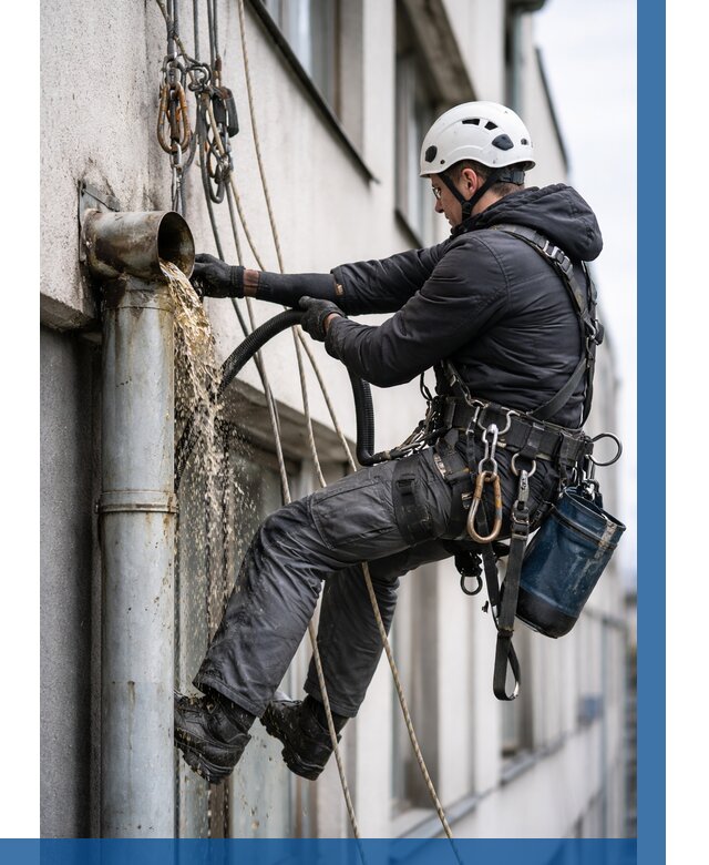 Прочистка водосточных труб в Рассказове от 3575 р. | ВЫСОТНИК-Рсз