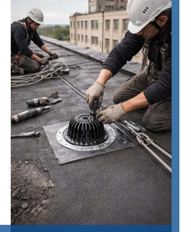 Установка водосточных воронок в Рассказове цена от 3575 р. | ВЫСОТНИК-Рсз