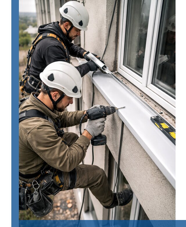 Профессиональный монтаж оконных отливов и отведения воды в Рассказове