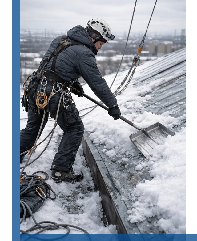 Профессиональная очистка кровли от снега и наледи в Рассказове