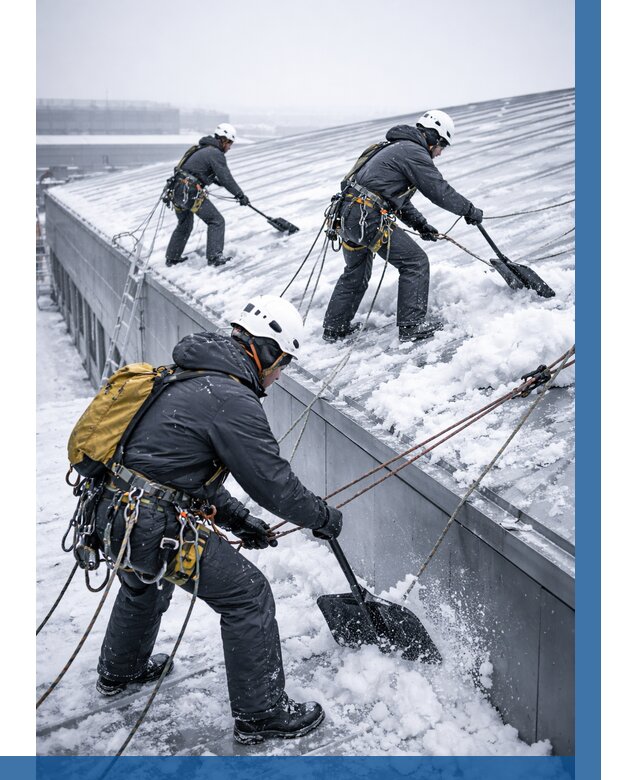 Очистка навесов от снега в Рассказове от 4597 р. | ВЫСОТНИК-Рсз