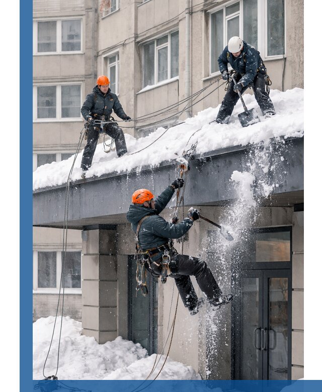 Безопасная очистка навесов от снега в Рассказове круглогодично