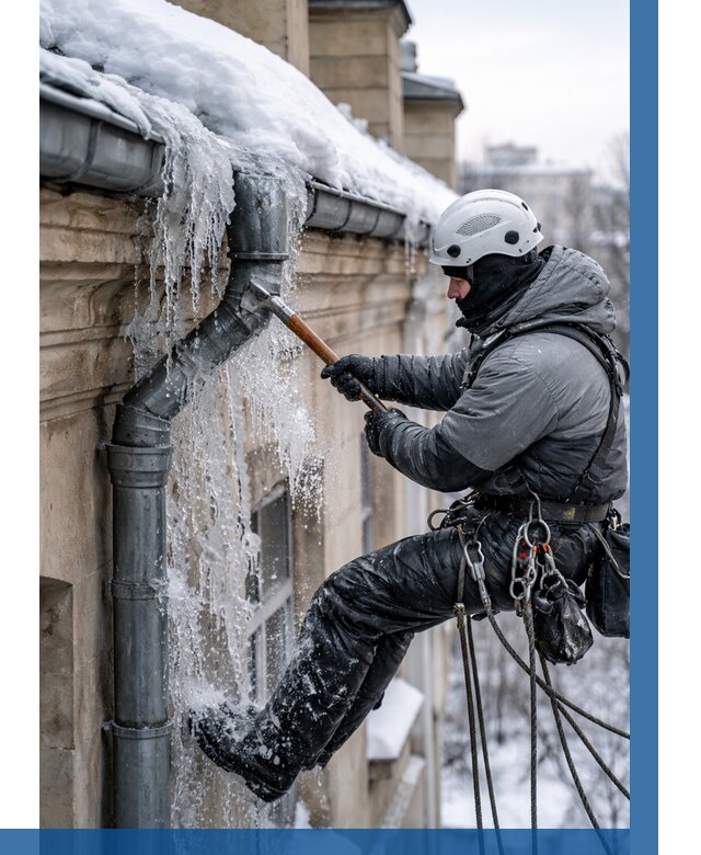 Очистка водостоков от льда в Рассказове от 3575 р. | ВЫСОТНИК-Рсз