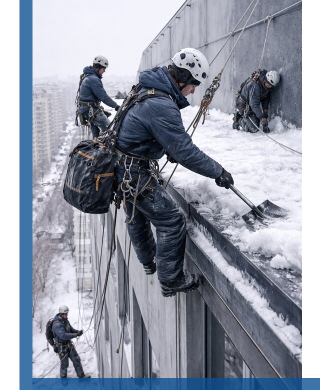 Абонентское обслуживание кровли зимой в Рассказове регулярный уход