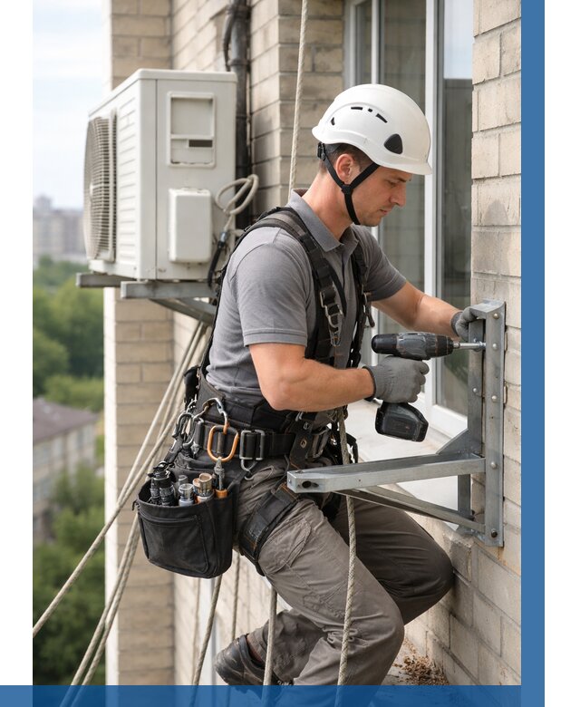 Установка кронштейнов кондиционера в Рассказове от 3575 р. | ВЫСОТНИК-Рсз