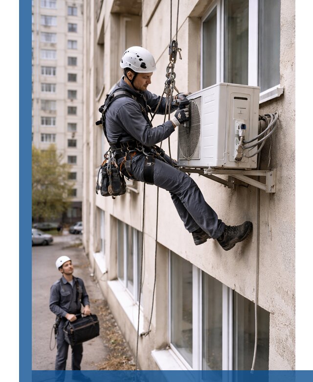 Демонтаж внешнего блока кондиционера в Рассказове профессионально