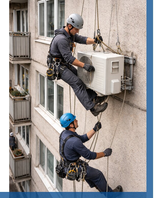 Перенос внешнего блока кондиционера в Рассказове от 9194 р.| ВЫСОТНИК-Рсз