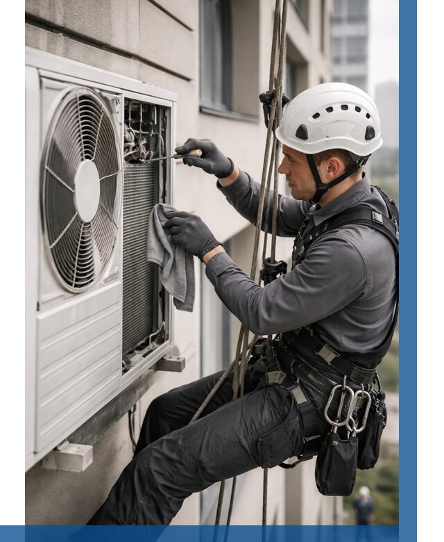 Обслуживание внешнего блока кондиционера в Рассказове от 2758 р.ВЫСОТНИК-Рсз