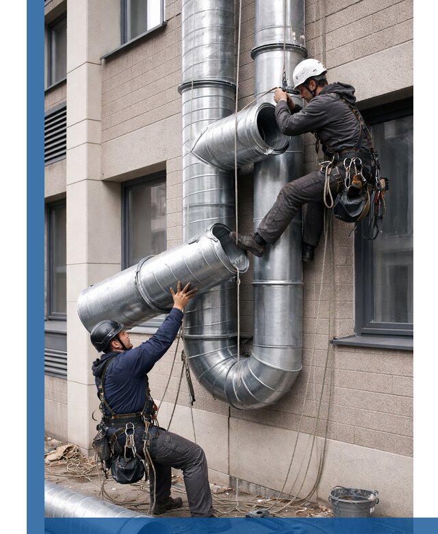 Монтаж фасадных воздуховодов в Рассказове с герметизацией и крепежом