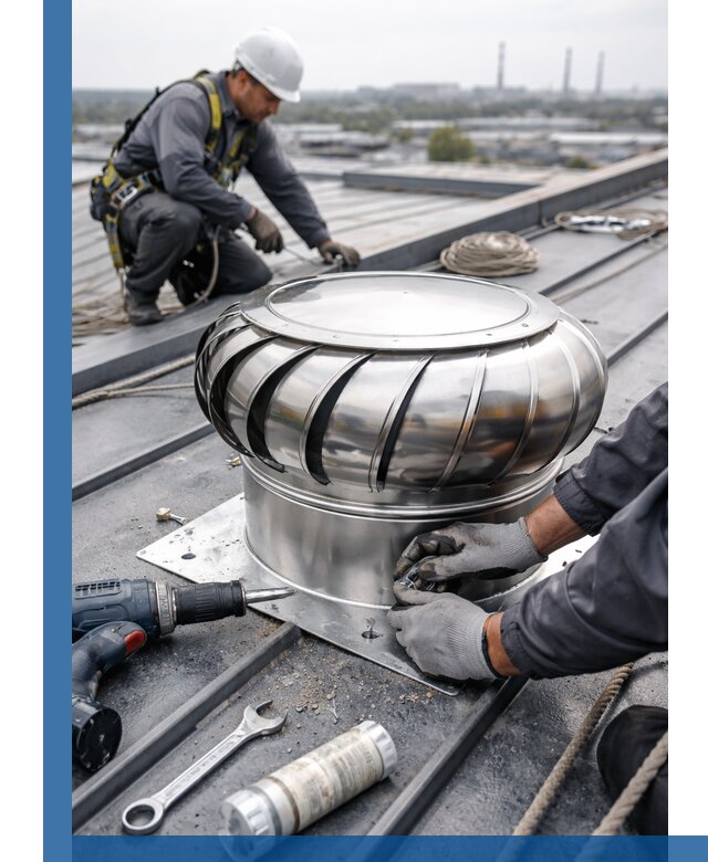 Установка дефлекторов на кровле в Рассказове профессионально